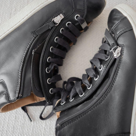 UGG Leather Olive Black High-Top Sneakers - Picture 6 of 8